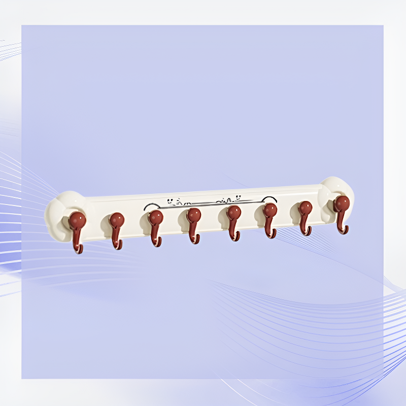 다용도 강력 후크 화장실 벽걸이 8연 수납 후크