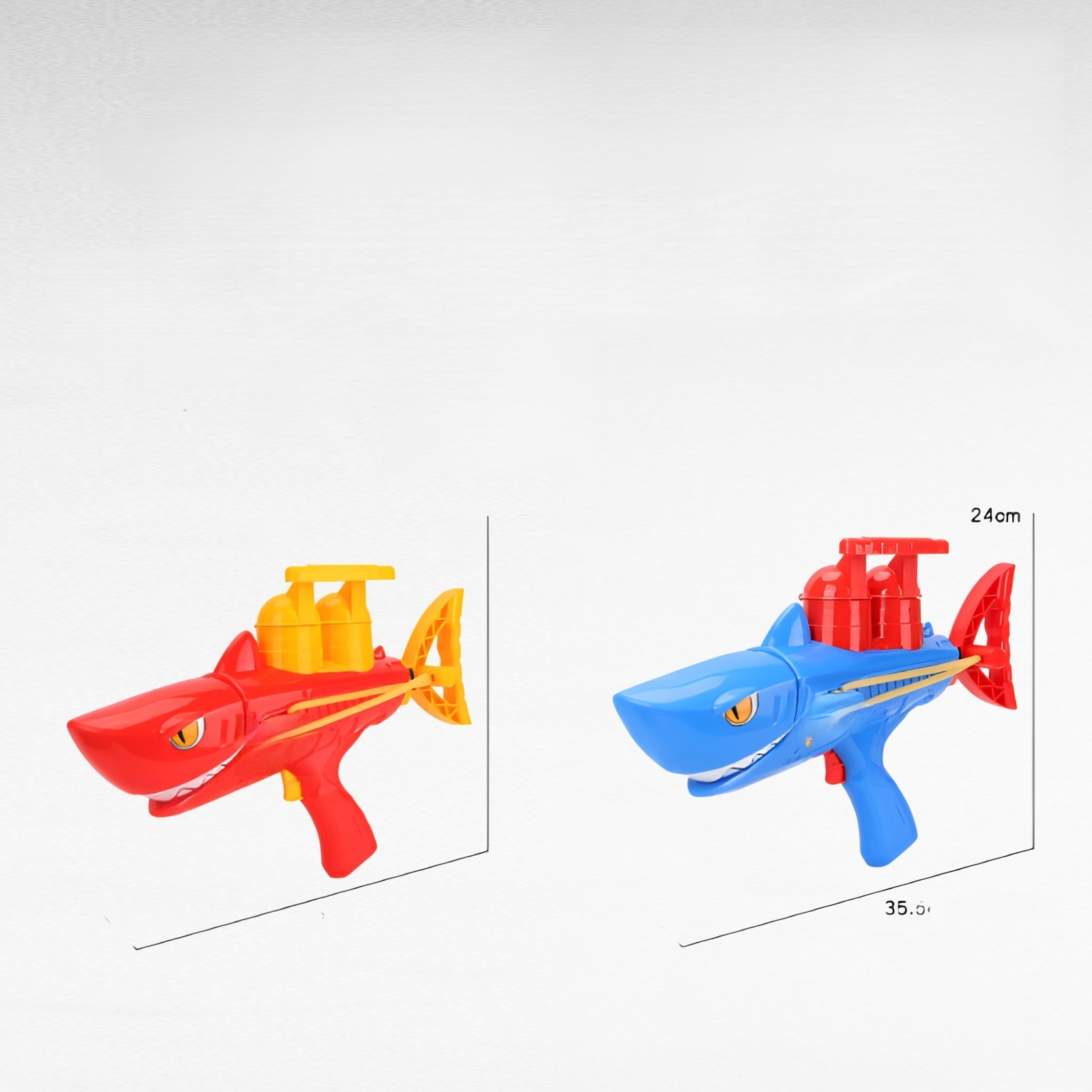 상어 모양의 눈덩이 발사기