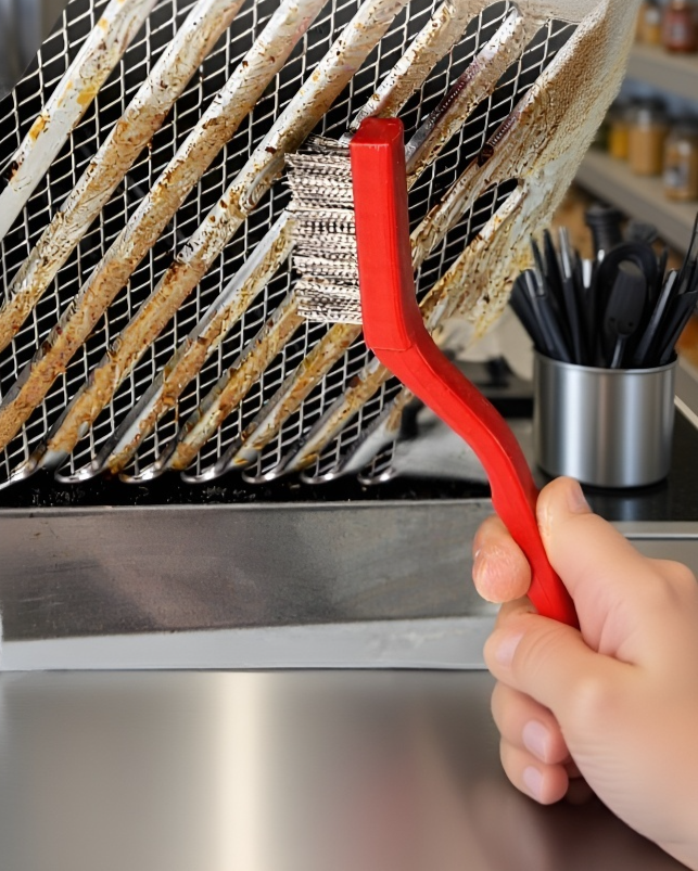 튼튼한 와이어 브러시 디테일