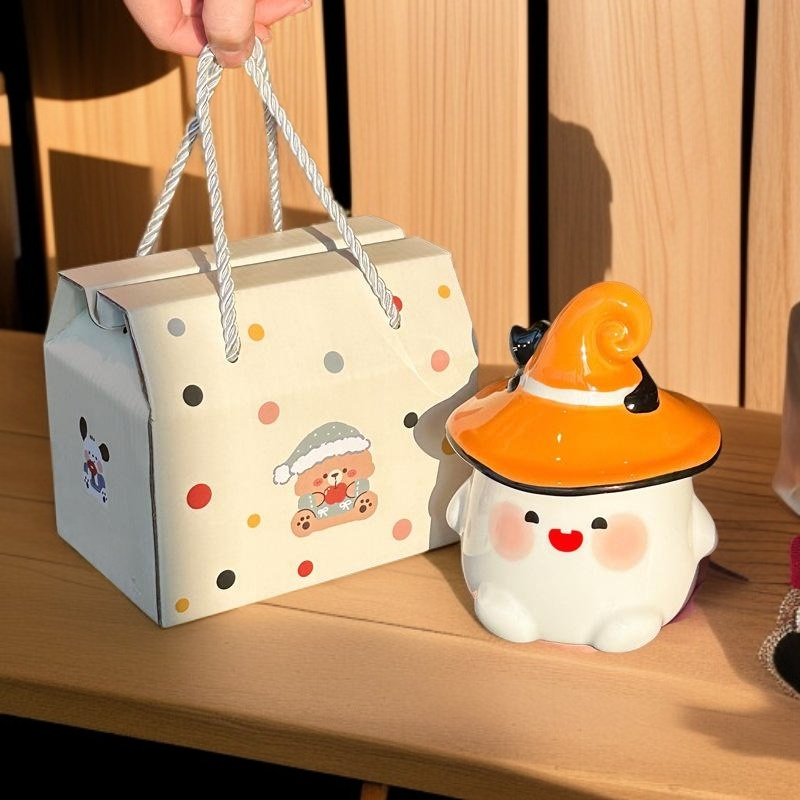 附蓋設計防塵保溫馬克杯