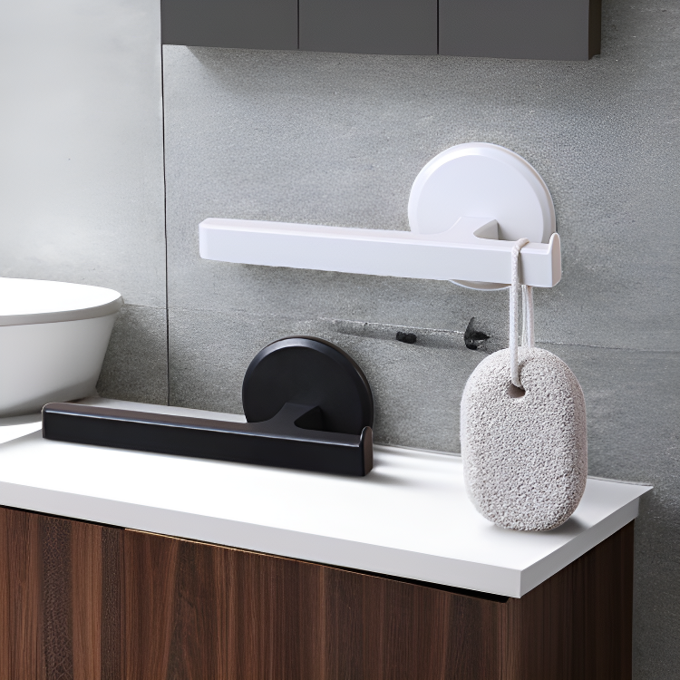 穴あけ不要タオルラック