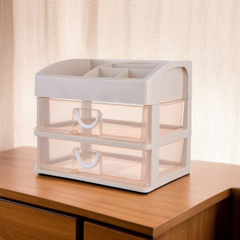 Studentenwohnheim Schreibtisch Kosmetik Aufbewahrungsschublade Transparenter Schrank