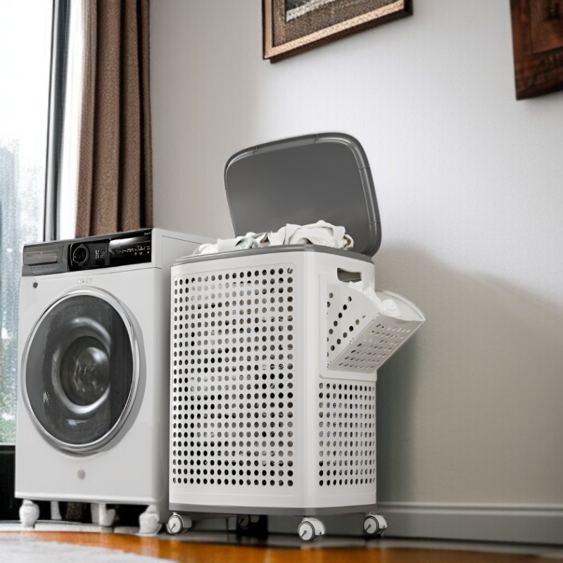 新しいスタイルの汚れた服バスケット家庭用超大容量秋と冬汚れた服バスケット浴室の衣類収納バスケット浴室の洗濯バスケット