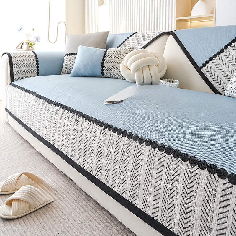 쿨 실크 미끄럼 방지 소파 쿠션, 더운 날씨용