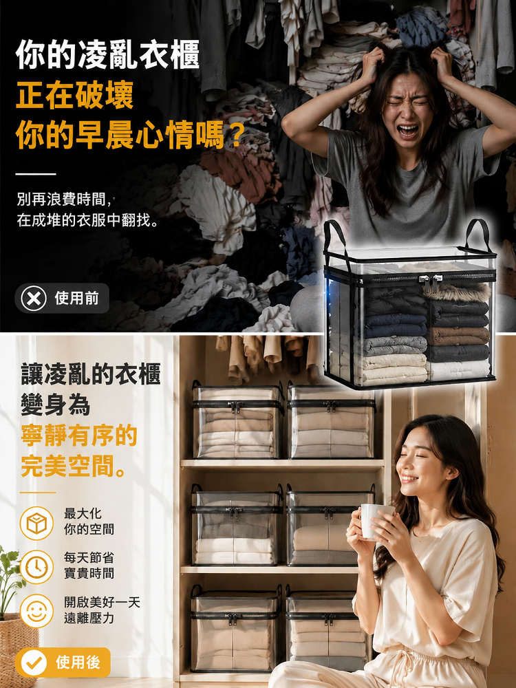 透明大容量防水防潮衣物收納袋