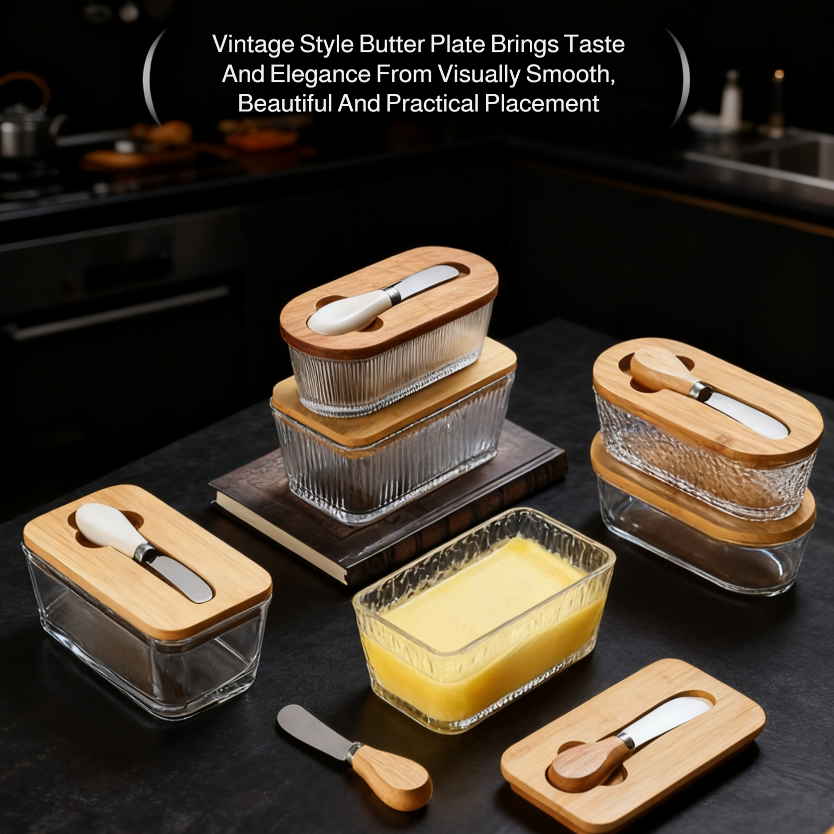  Covered Ceramic Butter Storage Container