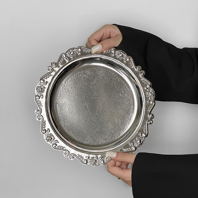 Vintage Engraved Metal Small Tray