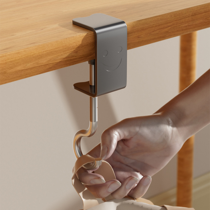 超強承重ステンレス卓上フック（穴あけ不要）