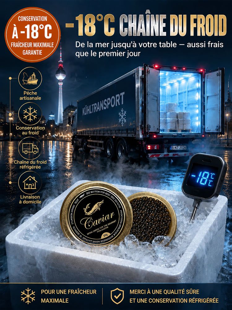 Caviar Premium Certifié Éco UE | 0 Métal Lourd, 0 Microplastique | Traçable CITES