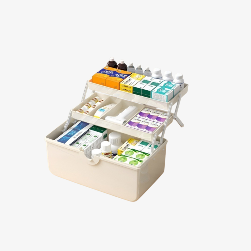 가정용 대용량 레이어드 가시약통 다층 가정용 약품 수납함 방역약 수납함