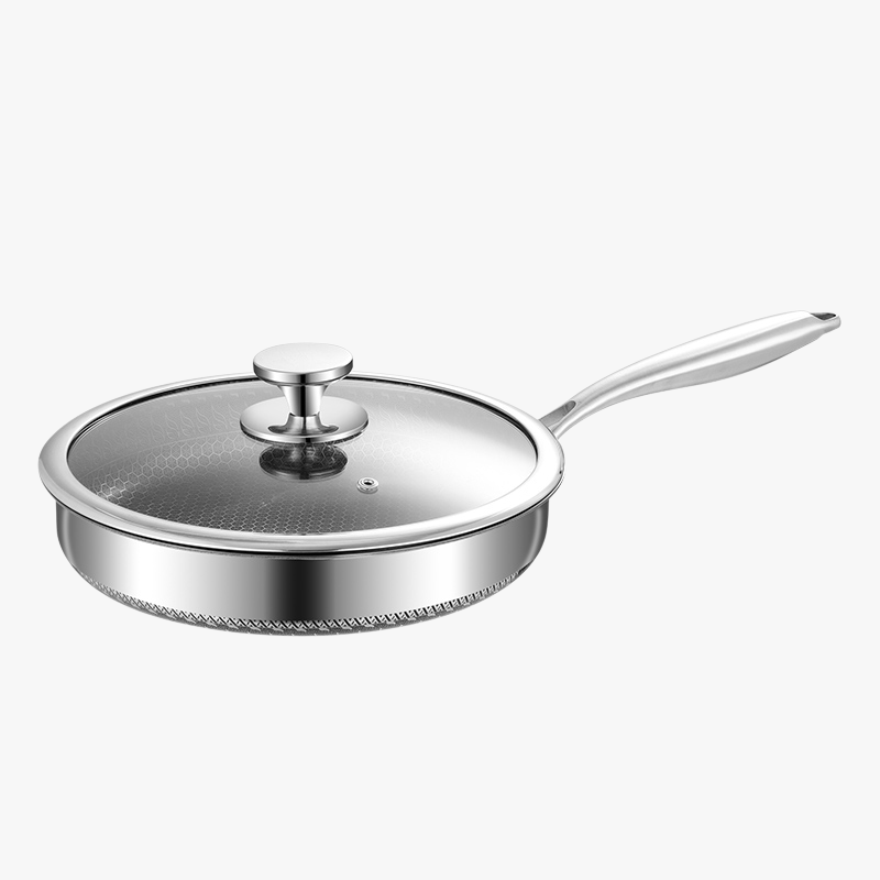 304 Stainless Steel Honeycomb Non-Stick Cookware Set with Lid for Kitchen Use