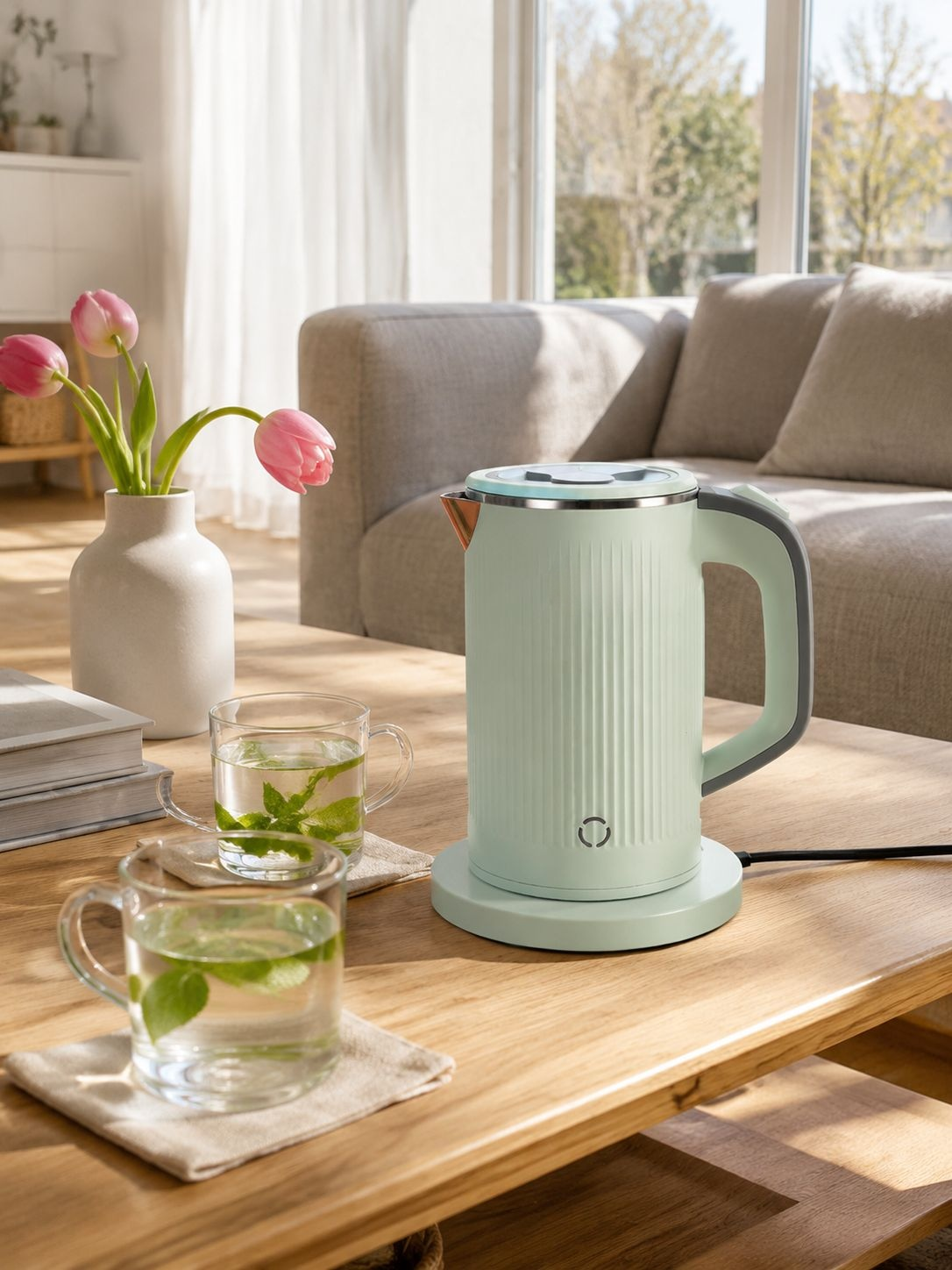 Compacte waterkoker met automatische uitschakeling voor thuisgebruik