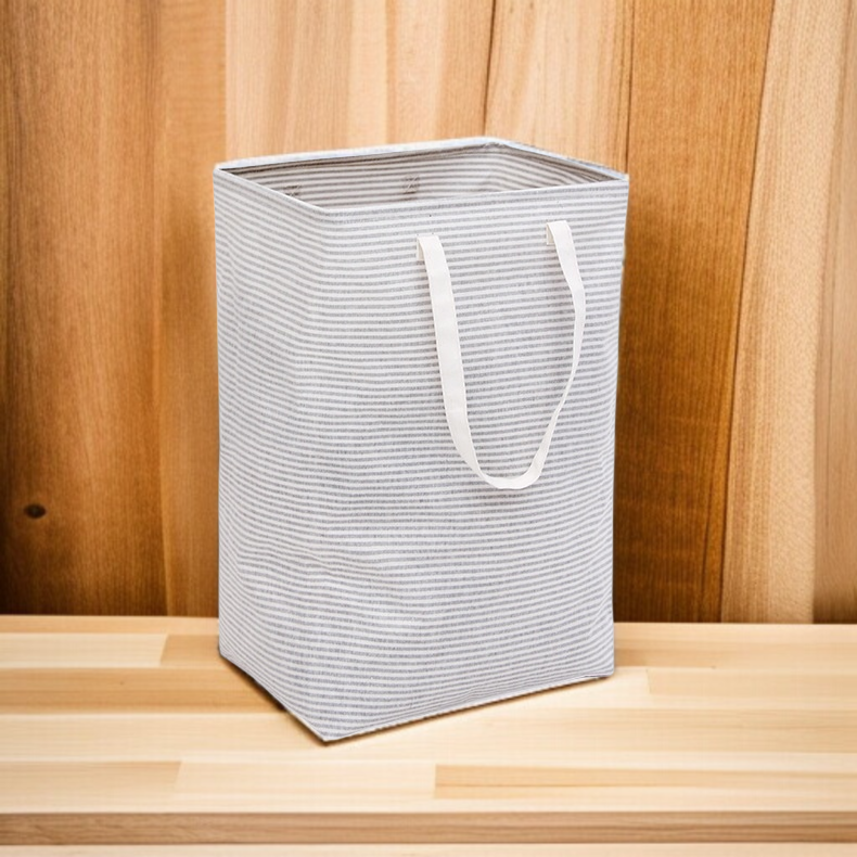 스트라이프 라지 세탁 바구니 접이식 수납 가방 옷 수납 바구니 더러운 옷 바구니 패브릭 세탁 바구니