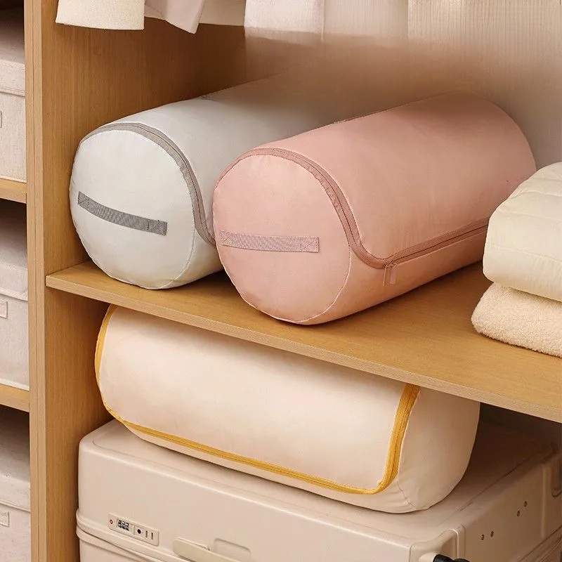 Sac à couette cylindrique compressible