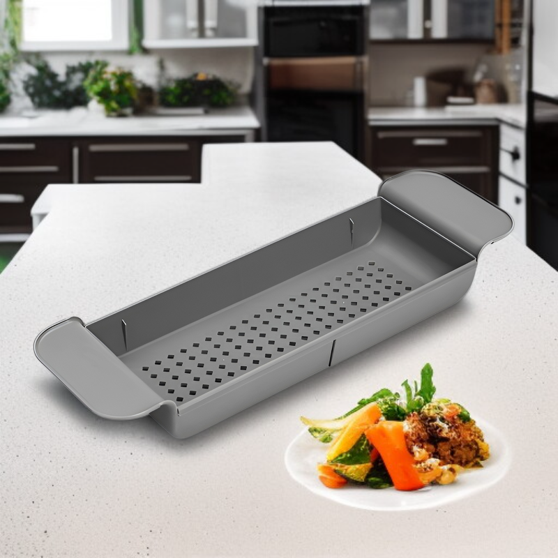 Multifunctional Expandable Bathtub Storage Rack Kitchen Sink Draining Organizer