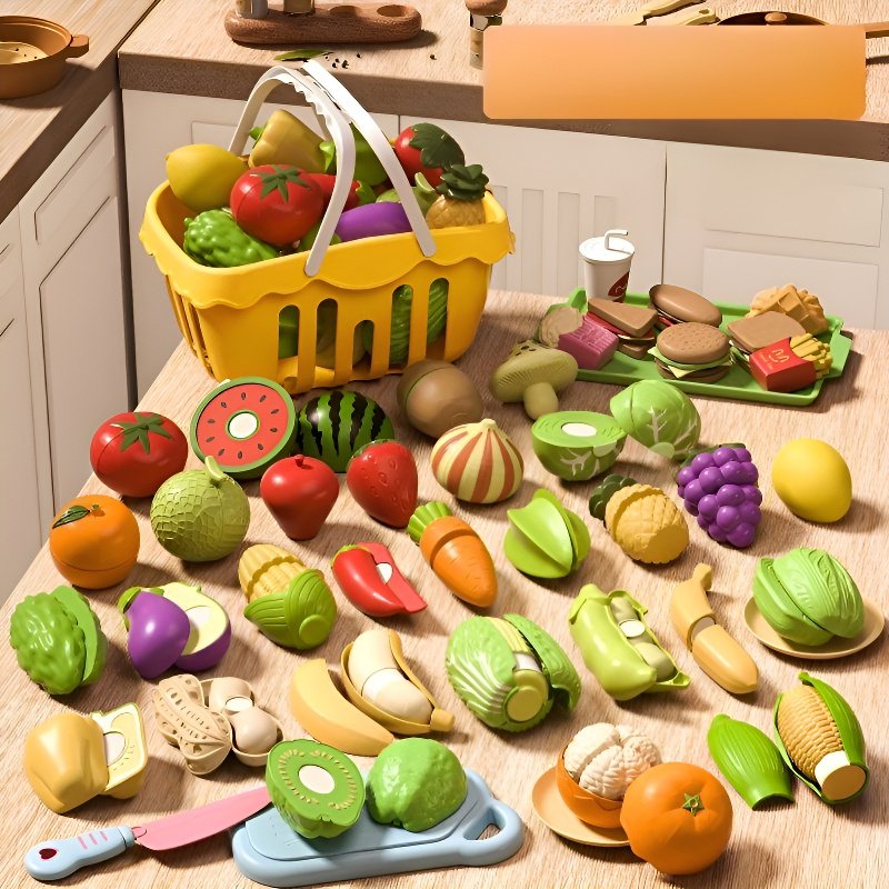 Girls Cuttable Kitchen Play Toy Set Gift