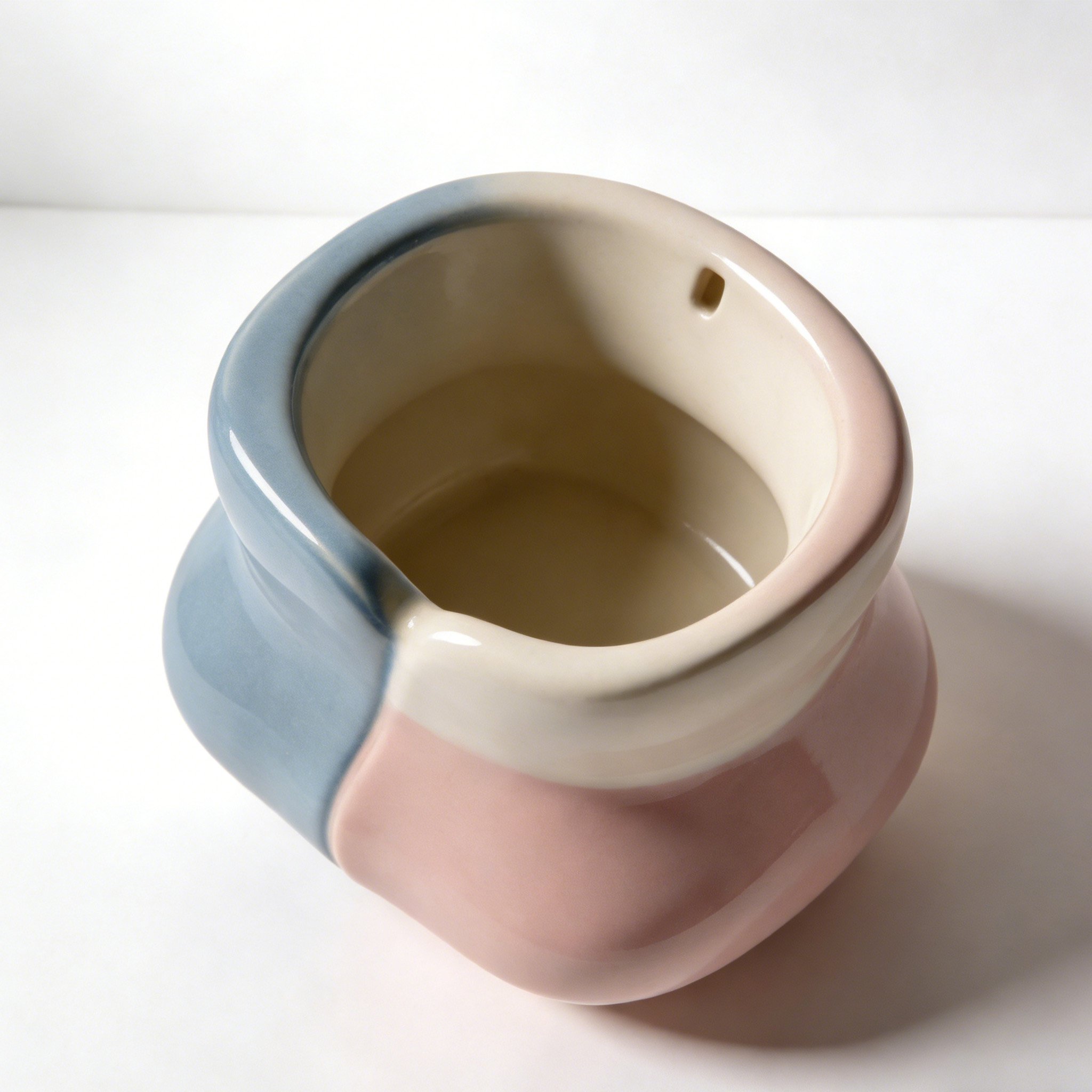 Creative Notched Design Ceramic Cup