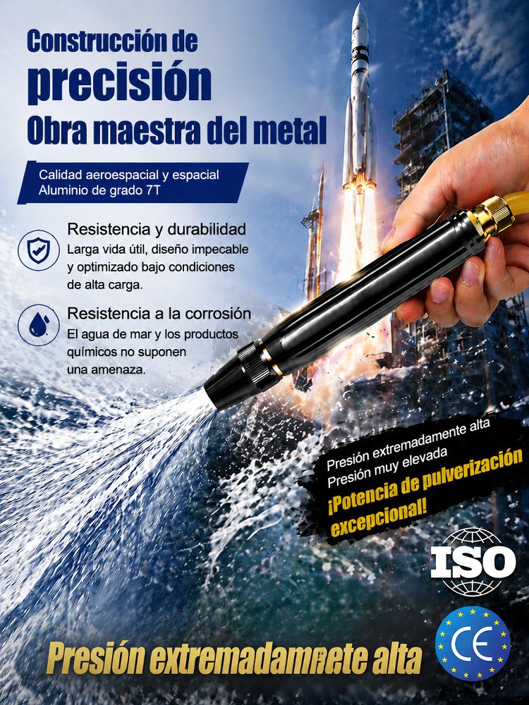 Pistola de Agua de Alta Presión para Limpieza Potente