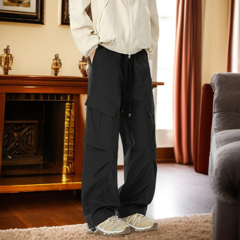 Pantalones de Trabajo Impermeables de Pierna Recta, Estilo Holgado