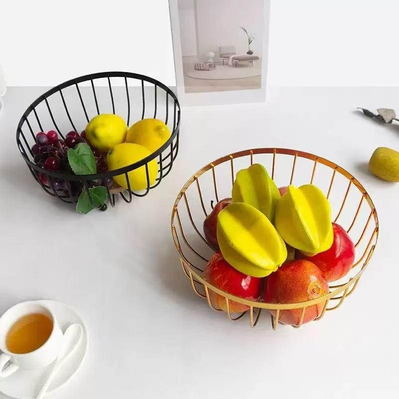 現代歐式簡約鐵藝點心糖果水果收納籃