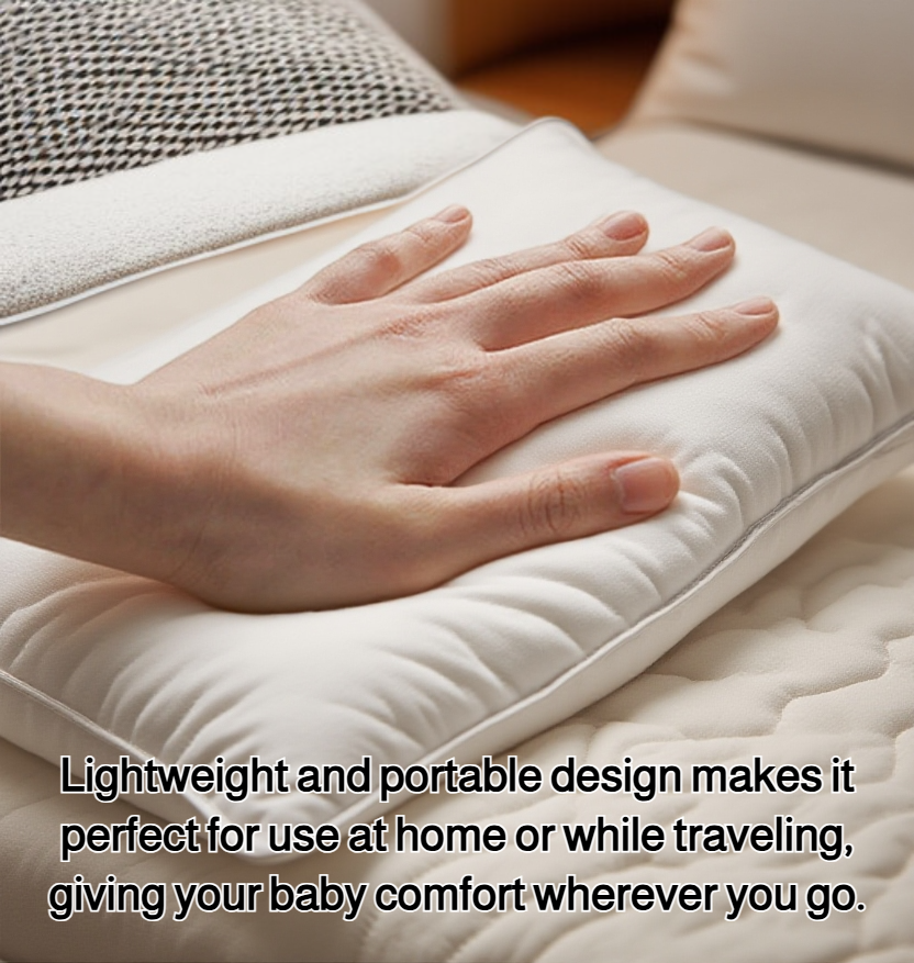 Ergonomic baby pillow with gentle incline
