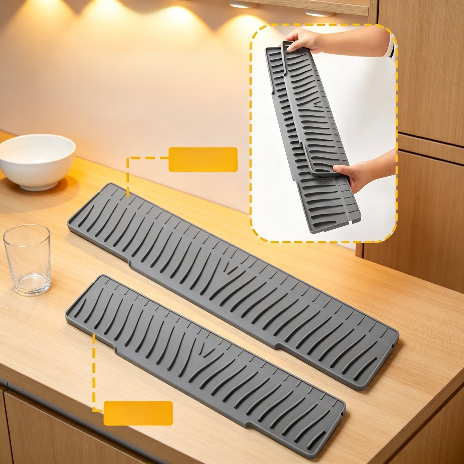 Pool Zubehör: Silikon-Ablaufmatte quadratisch