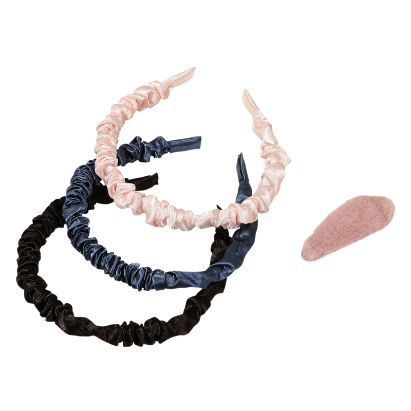 Satynowe, jednokolorowe akcesoria do włosów