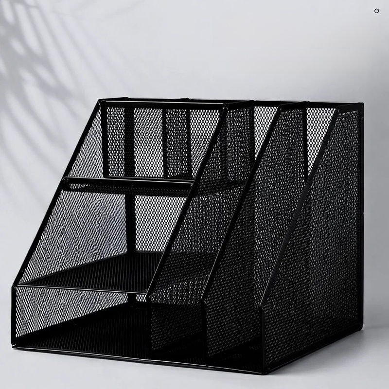 Thickened metal file box storage rack without installation