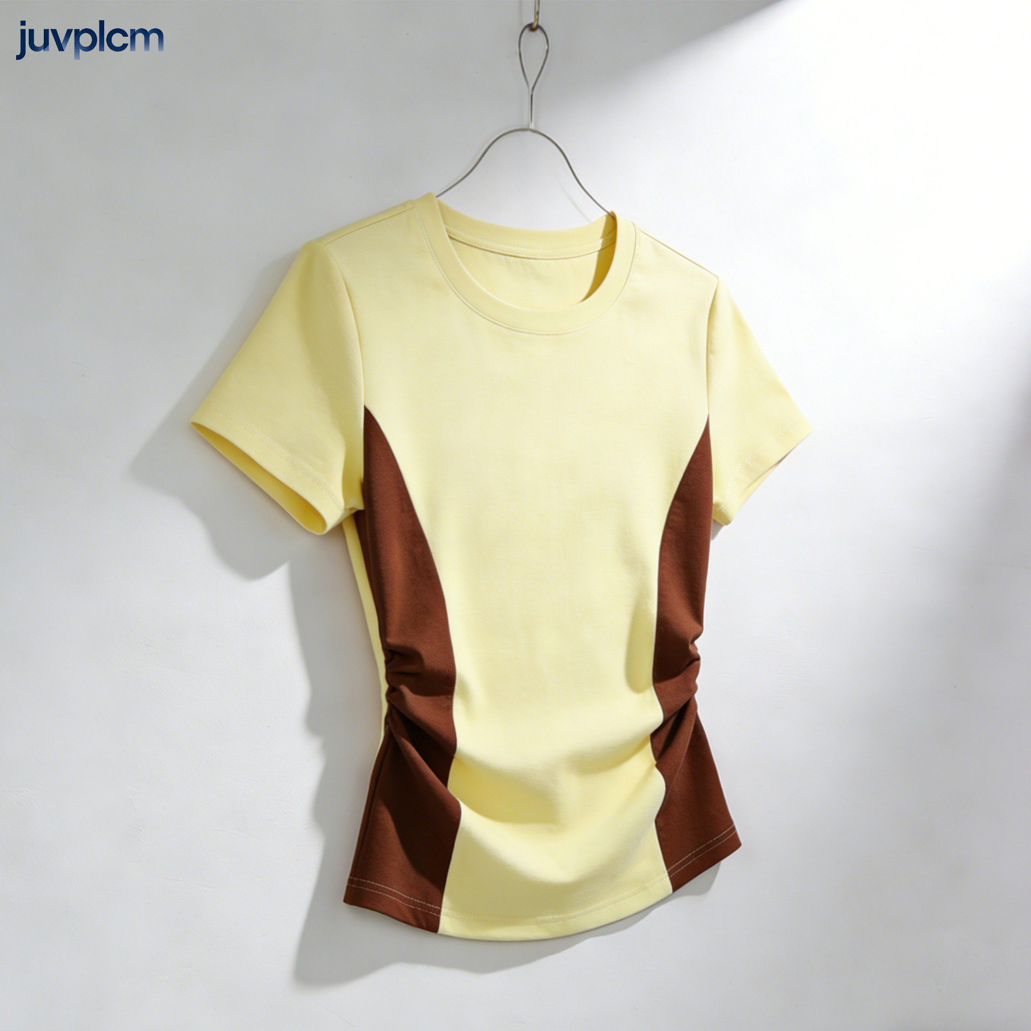 여성 순면 반팔 셔츠 디테일 컷