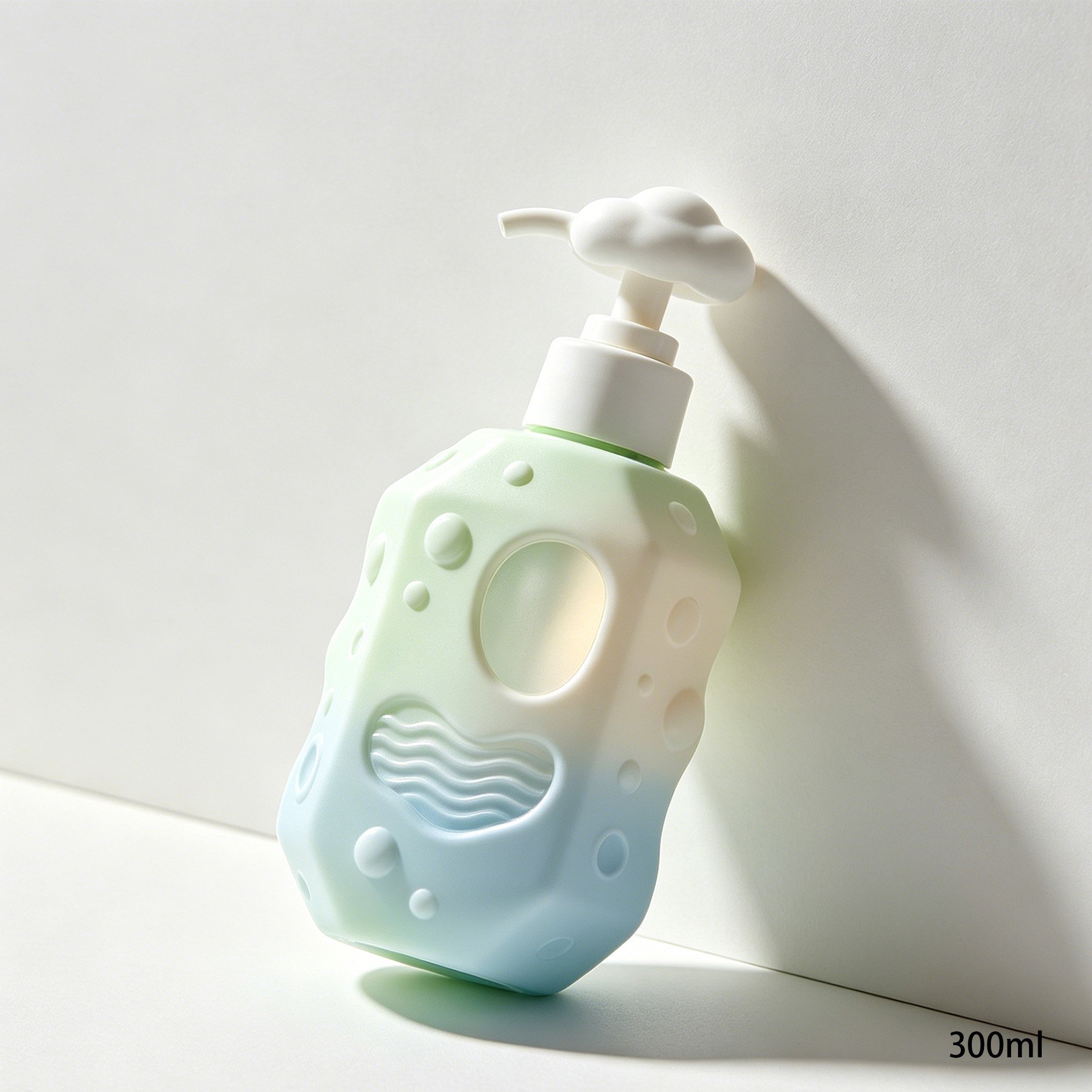 Application du nettoyant visage sur peau