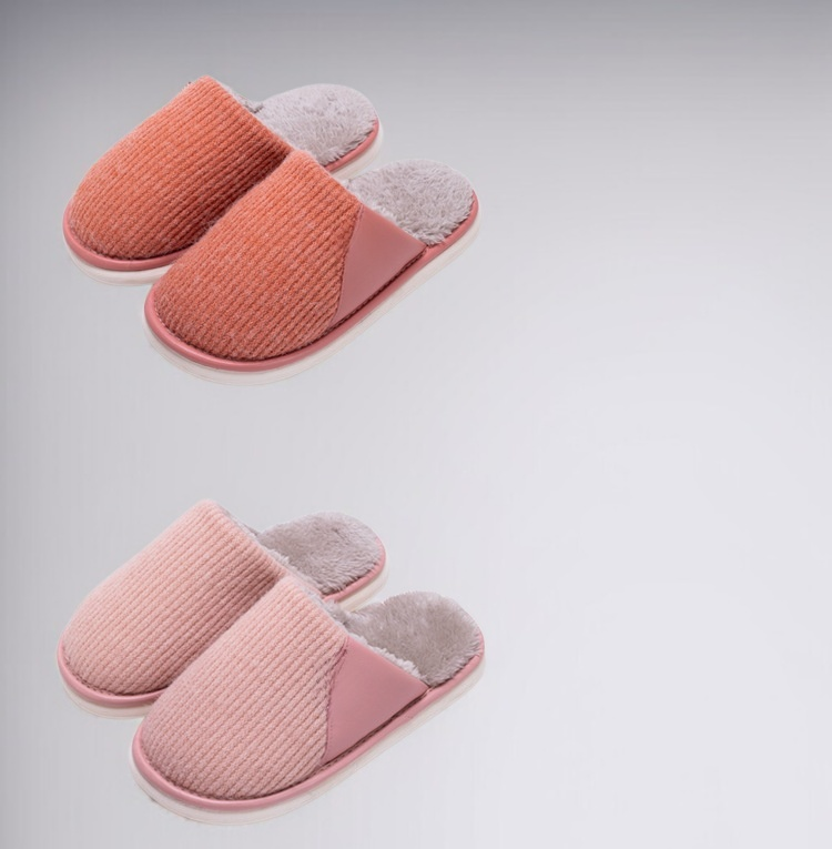 多色秋冬拖鞋擺放展示