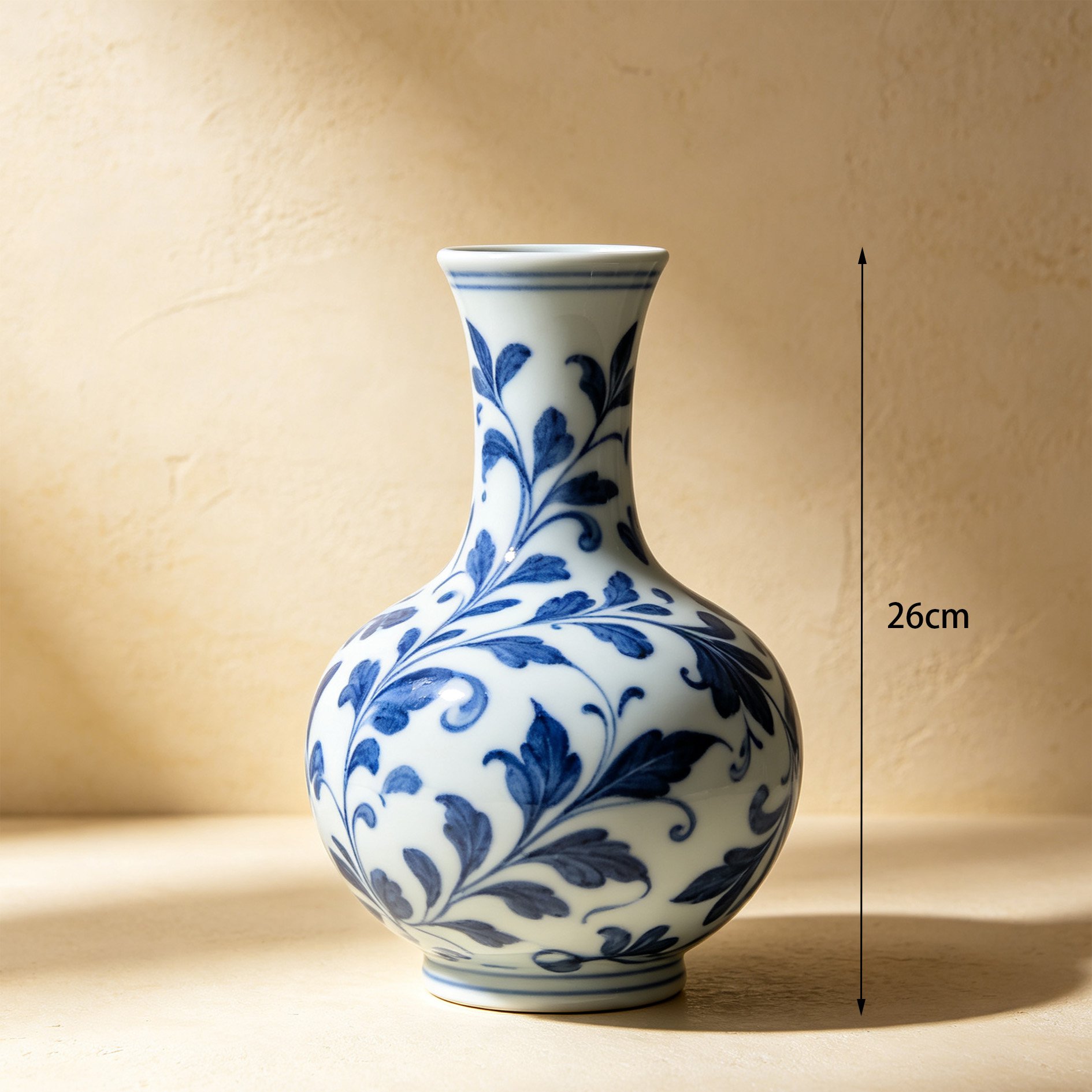 磁器製花瓶の高級感ある質感の詳細