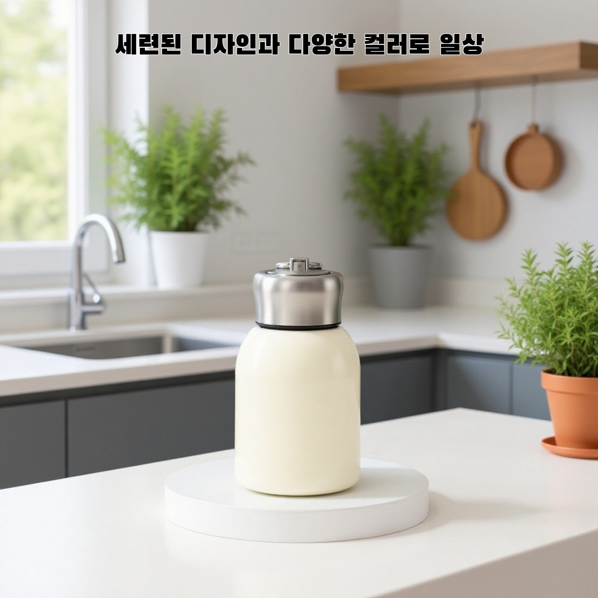 보온 기능이 뛰어난 스테인리스 텀블러 사용 모습