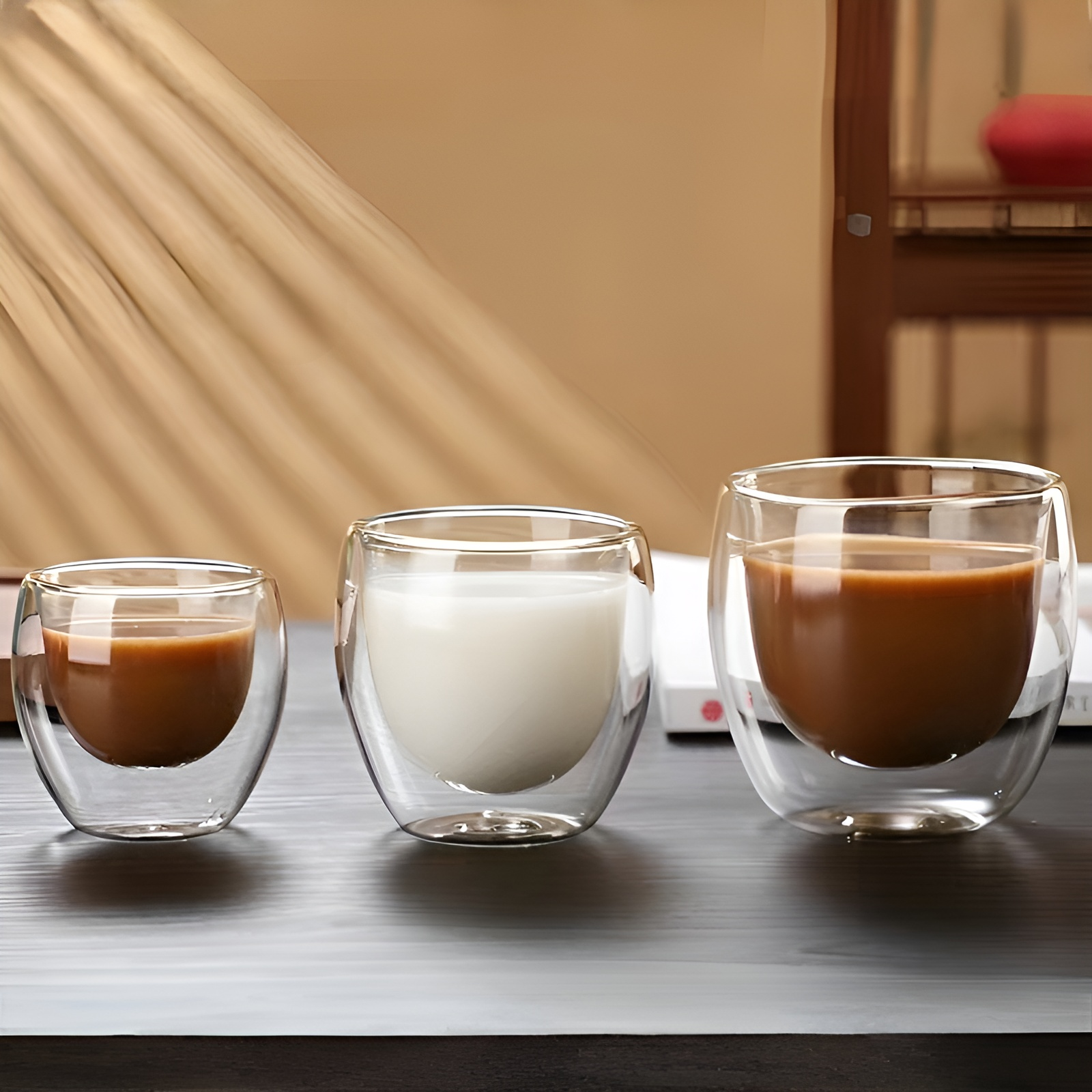  Insulated Double Wall Glass Mug