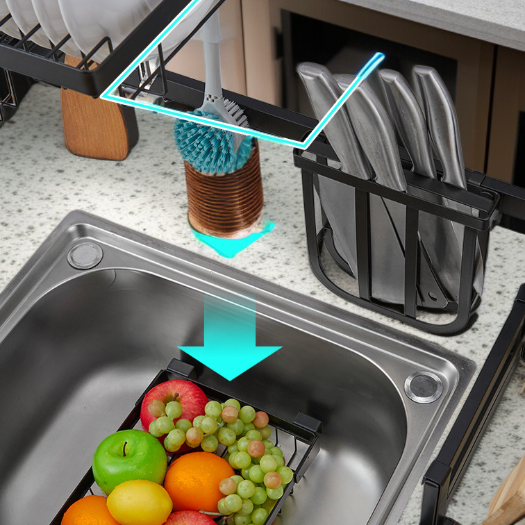 ステンレス製食器乾燥ラック キッチン用多機能収納棚