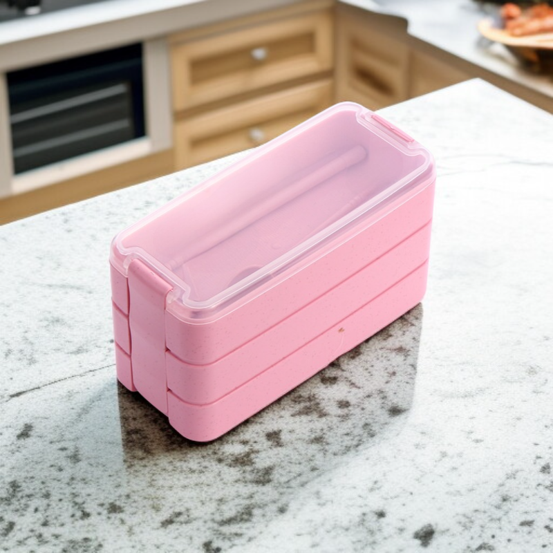 삼단 밀짚 소재 신선 보관함