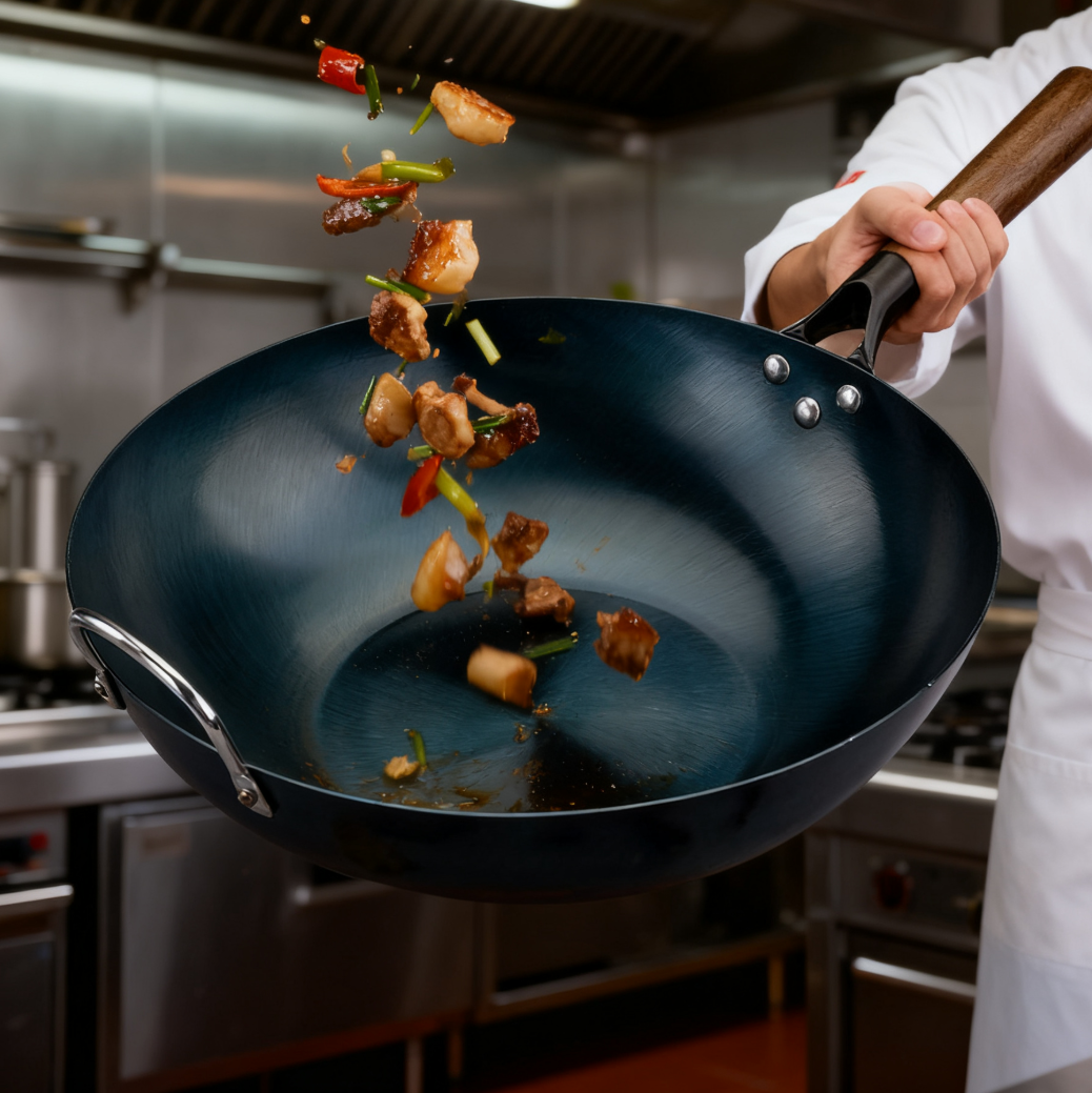 กระทะเหล็กบ้านไม่เคลือบผิว