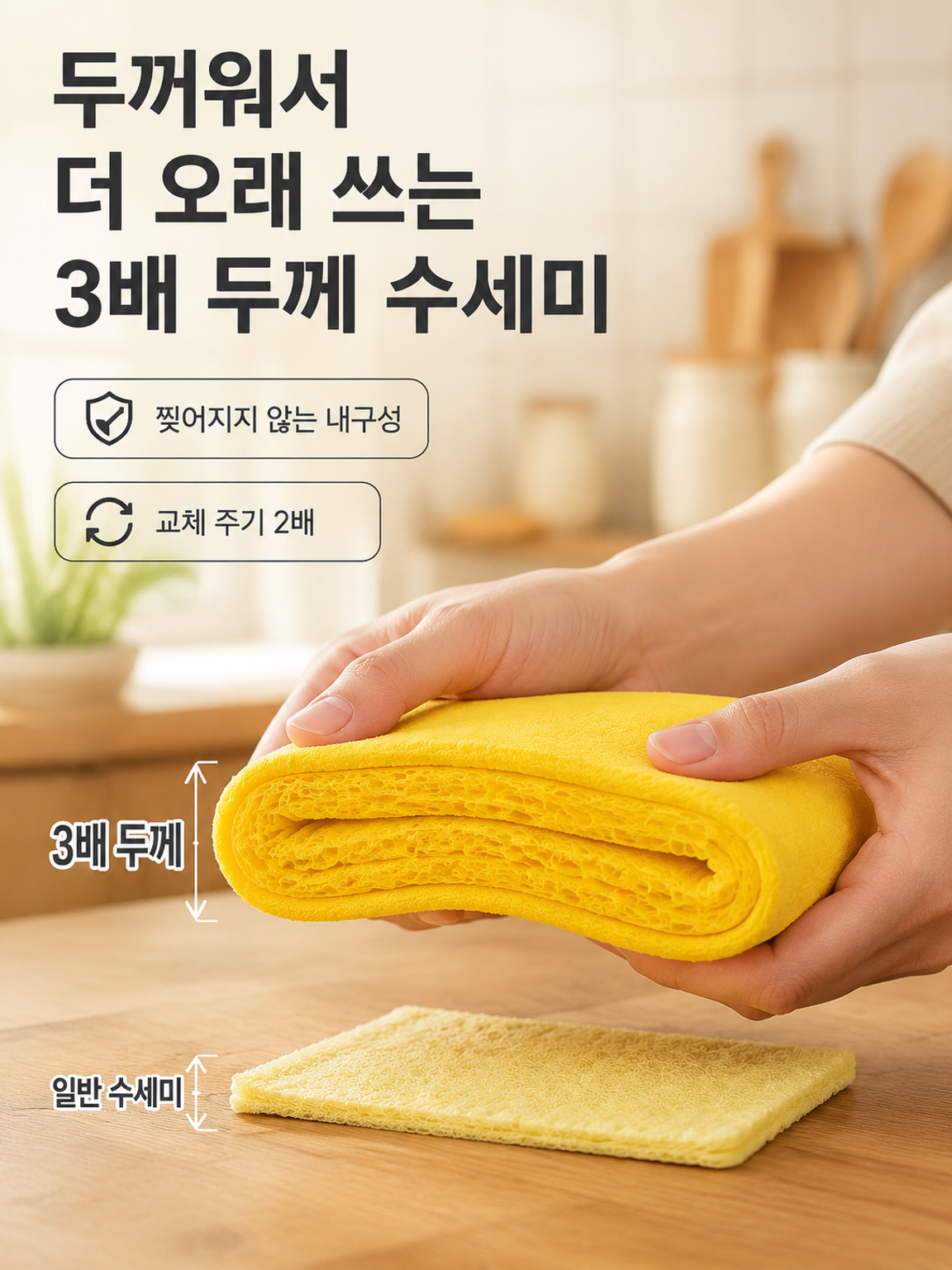 두꺼운 수세미, 기름이 묻지 않는 걸레
