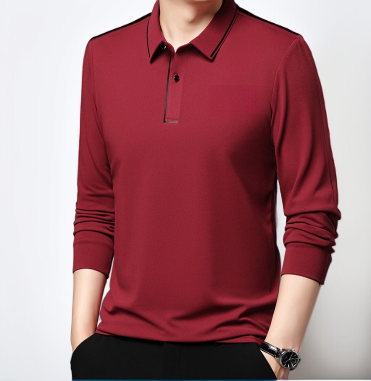 솔리드 컬러 남성 셔츠 디테일