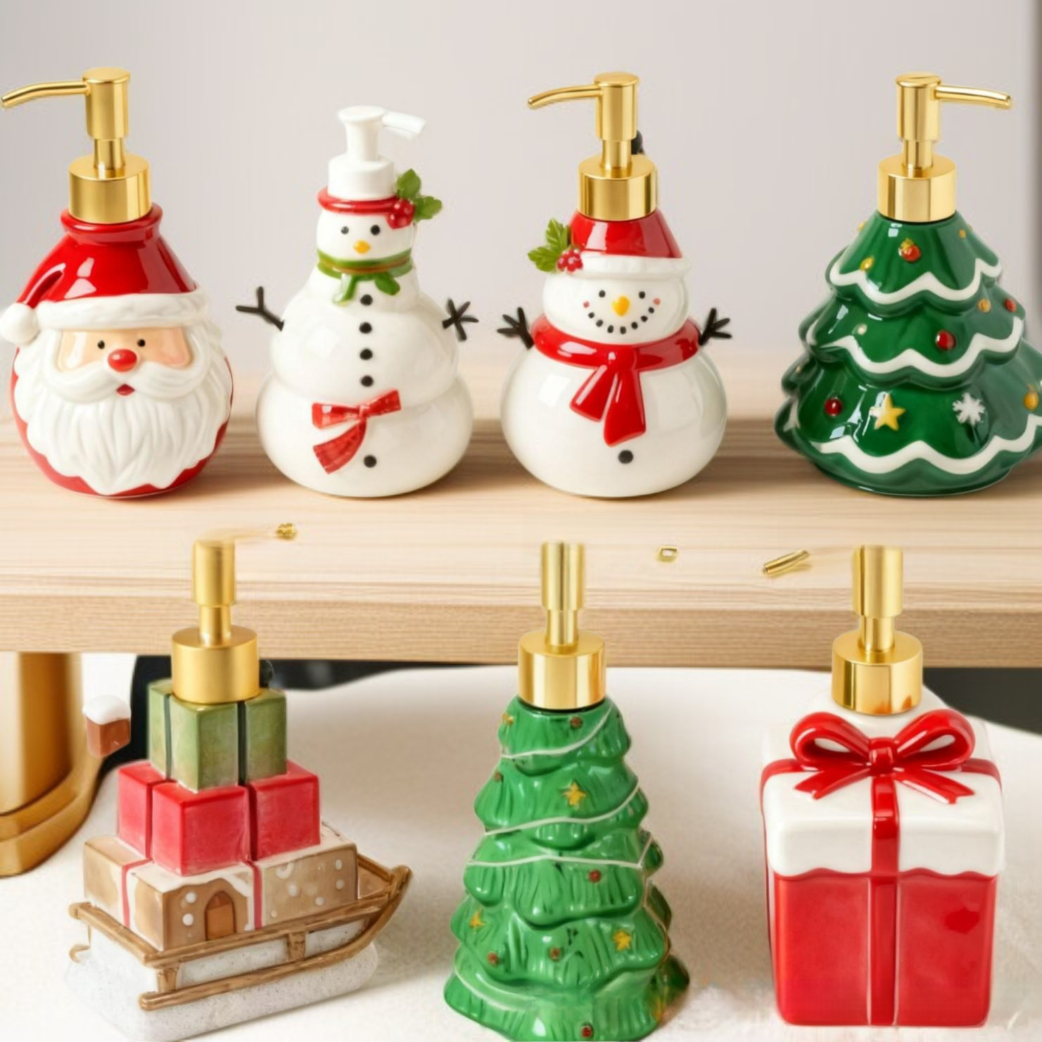 산타 눈사람 로션 병