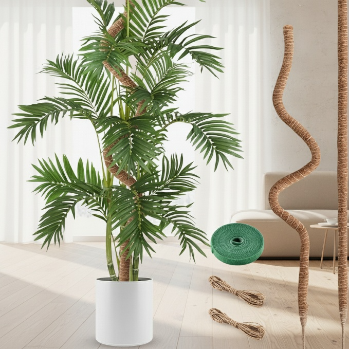 Monstera Stützstab, Moosstab für Grünlilie, Pflanzenstütze aus Kokosfaser