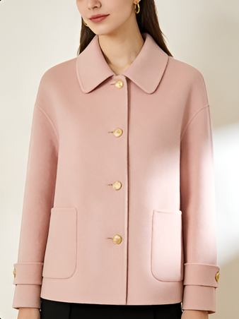 Hochwertiger, doppelseitiger Wollmantel für Pendler