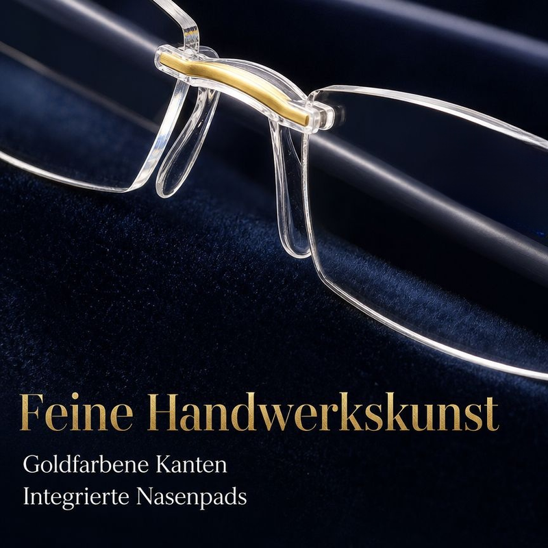 Randlose HD-Zoom-Lesebrille Modische Altersweitsichtbrille