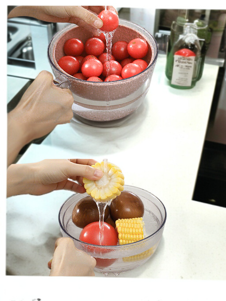 손세척 불필요 다용도 이중 배수 바구니