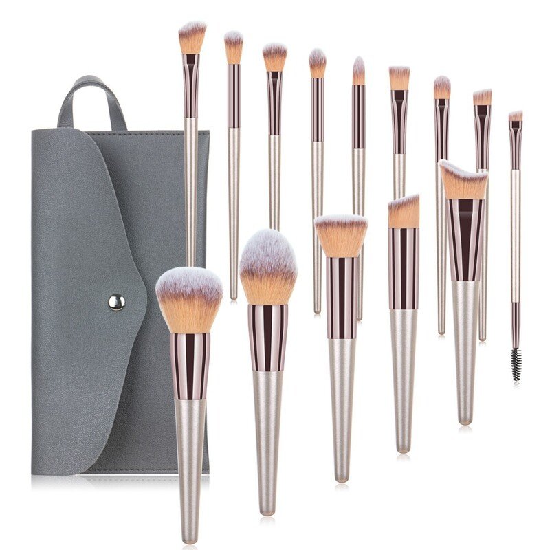 Champagne gold makeup brush