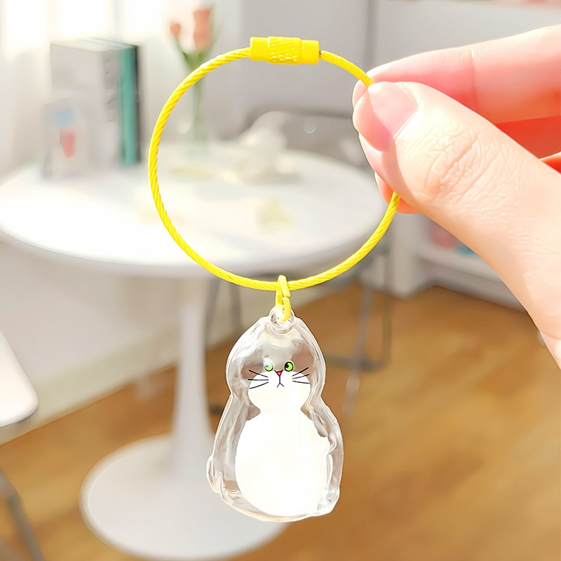 Porte-clés bouteille transparente de conservation de poils, souvenir pour animaux