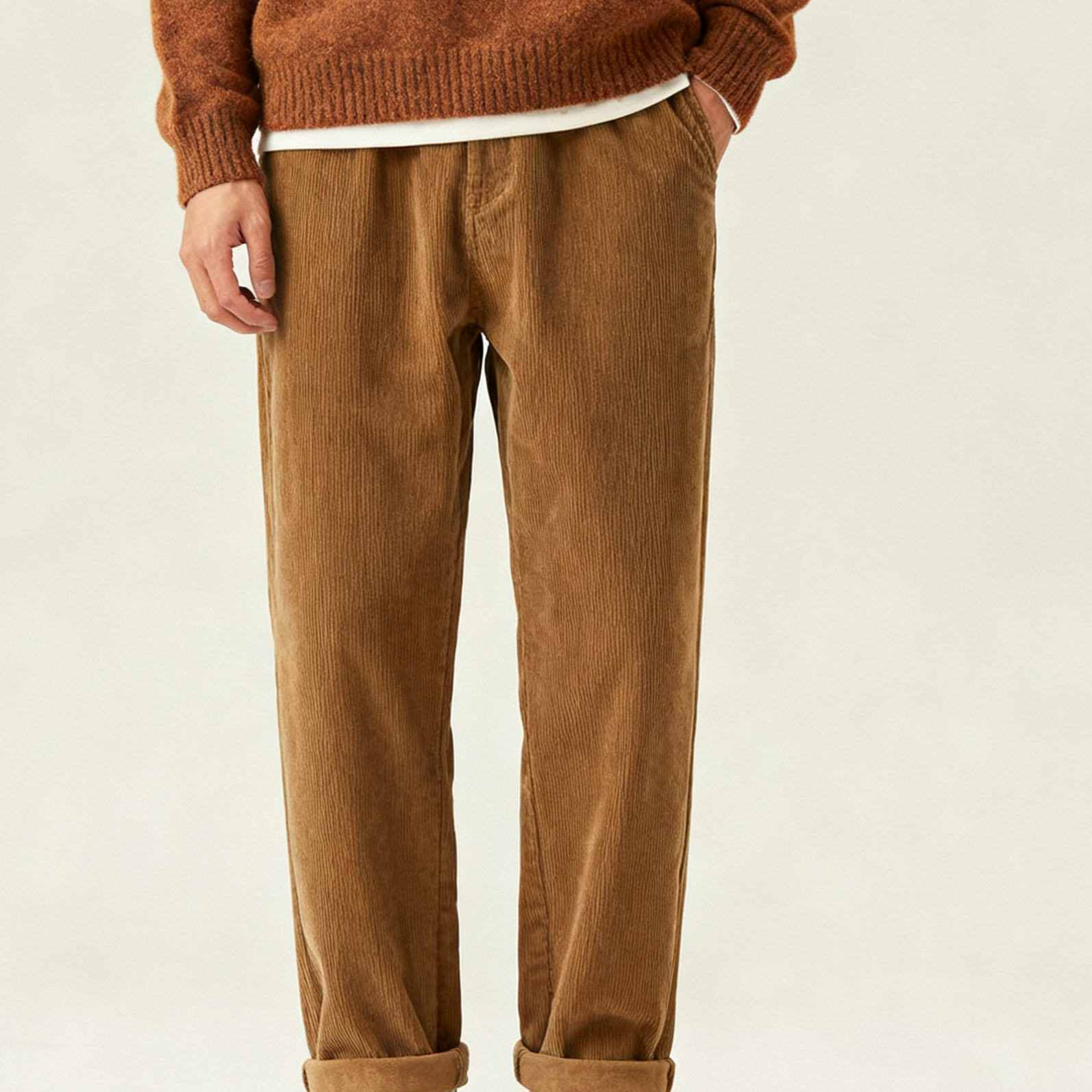 秋冬用コーデュロイカジュアルズボン