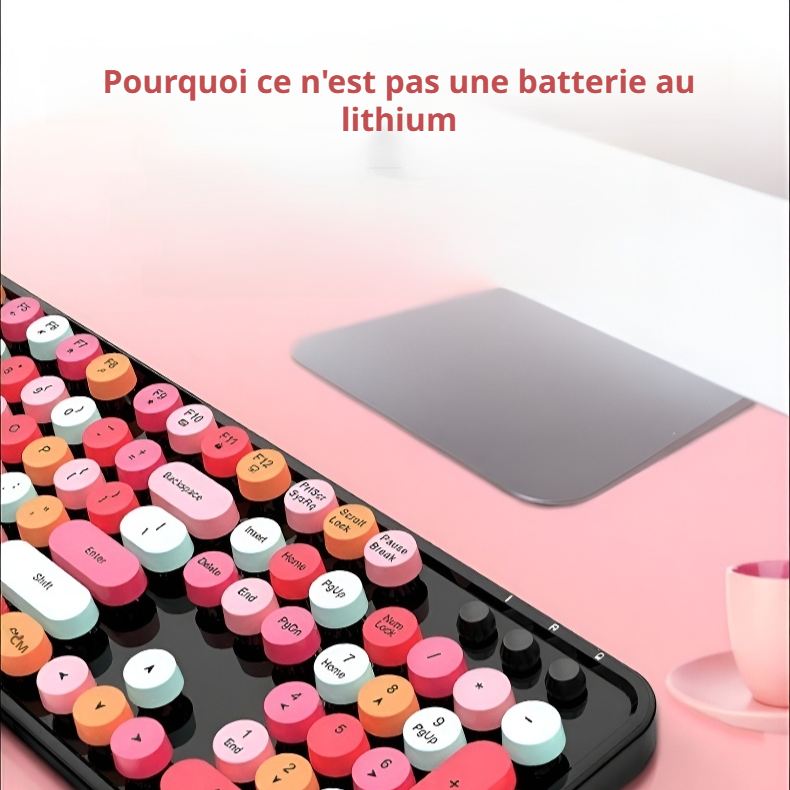 Clavier sans fil avec touches silencieuses