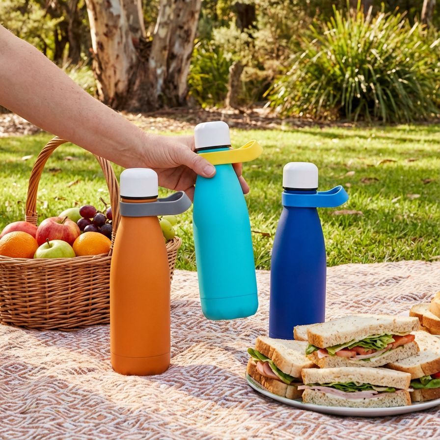 アウトドアにも適した大容量ステンレスカップ