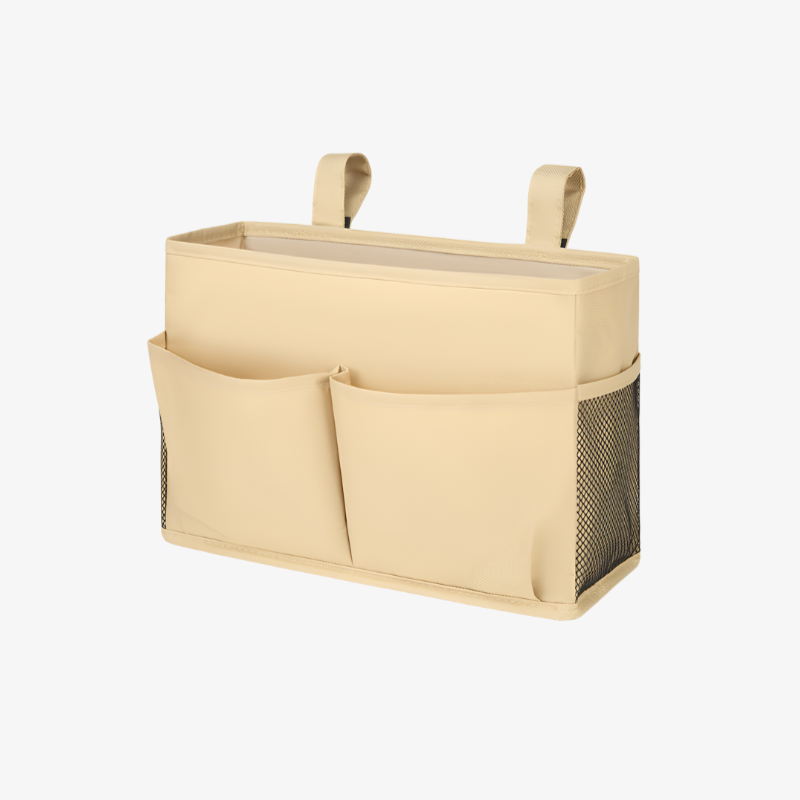 Bolsa colgante para guardar libros y accesorios en la cama